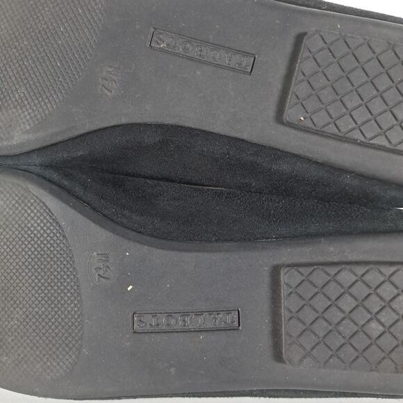 Talbots Francesca Driving Flats Womens 7.5 Black Suede Leather Pointed Toe Shoes - Picture 12 of 14